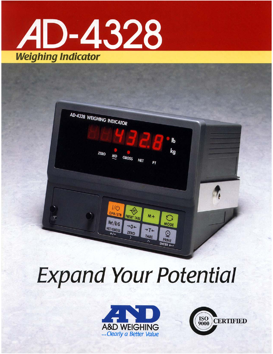 A&D Weighing Indicator AD-4328 User Manual | 4 pages