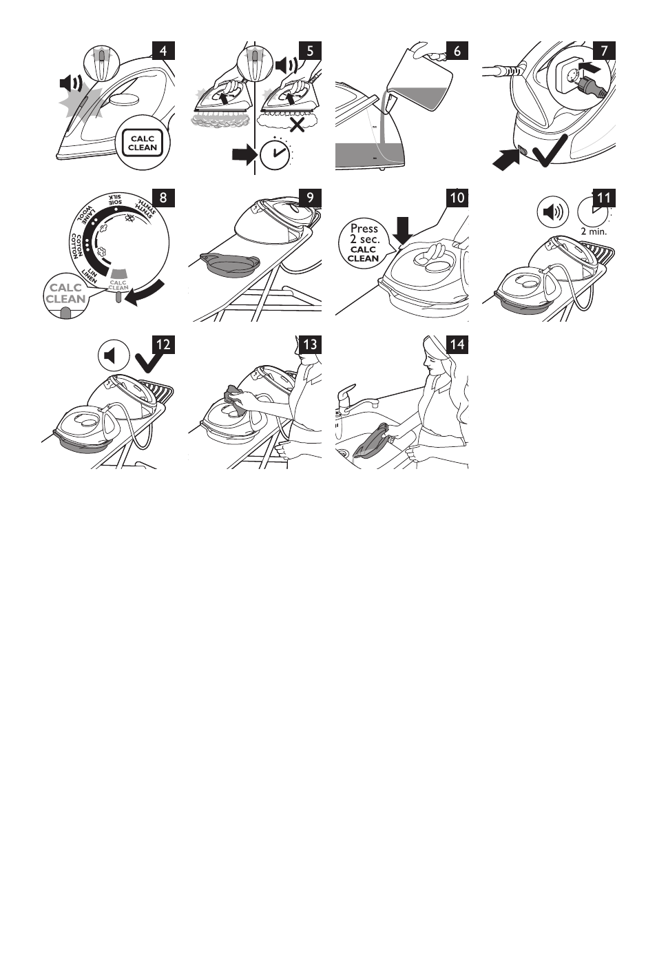 Philips Dampfbügelstation User Manual | Page 34 / 36