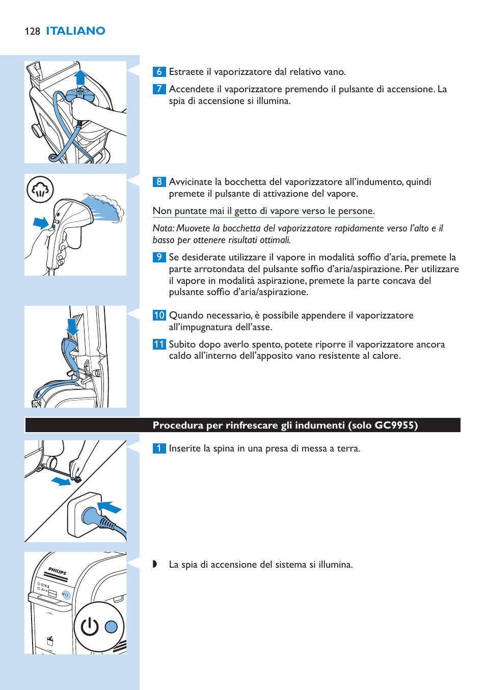 Philips WardrobeCare Inklusive Bügelbrett User Manual | Page 128 / 218