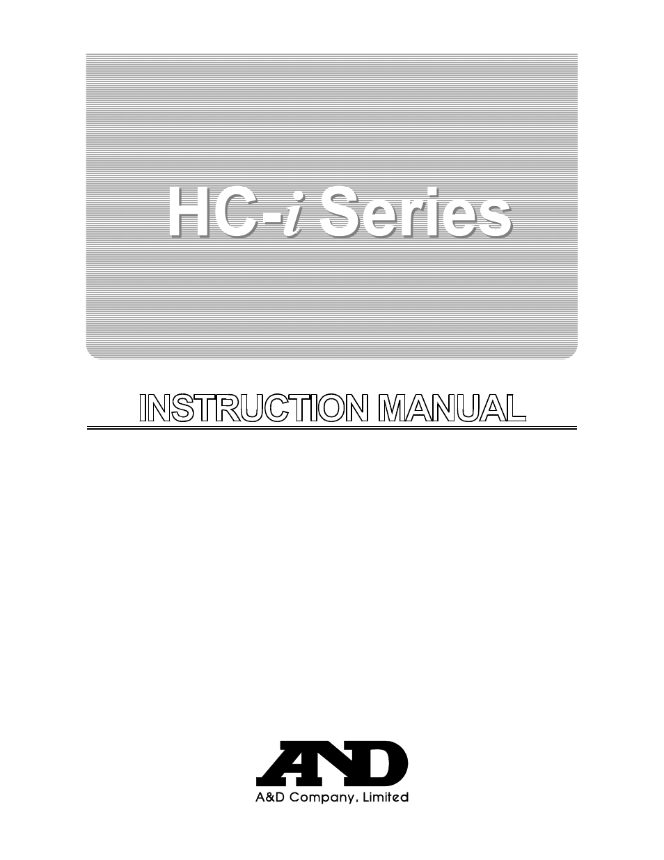 A&D Counting Scale HC-15Ki User Manual | 60 pages