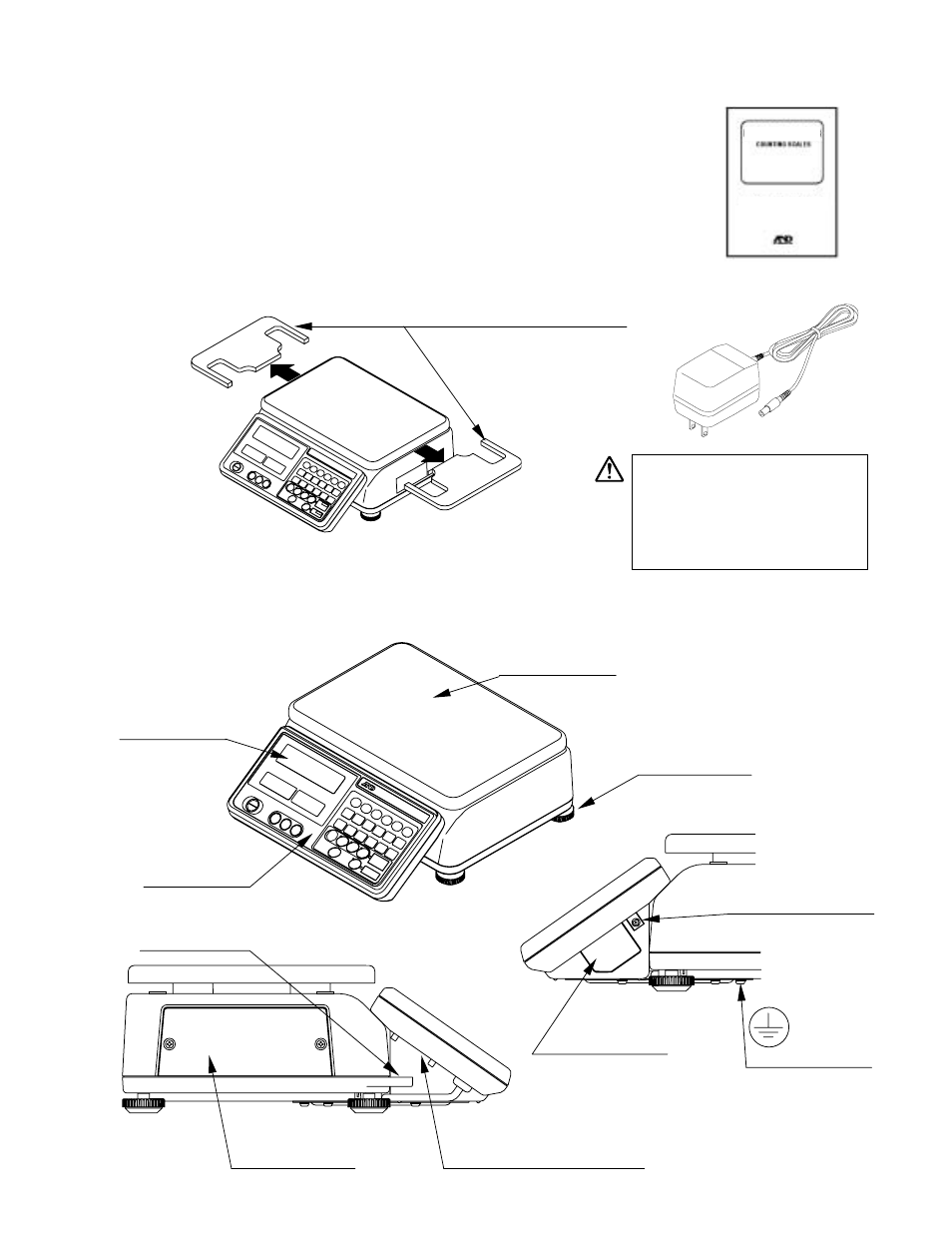 2. unpacking, 3. parts overview | A&D Counting Scale HC-15Ki User Manual | Page 6 / 60