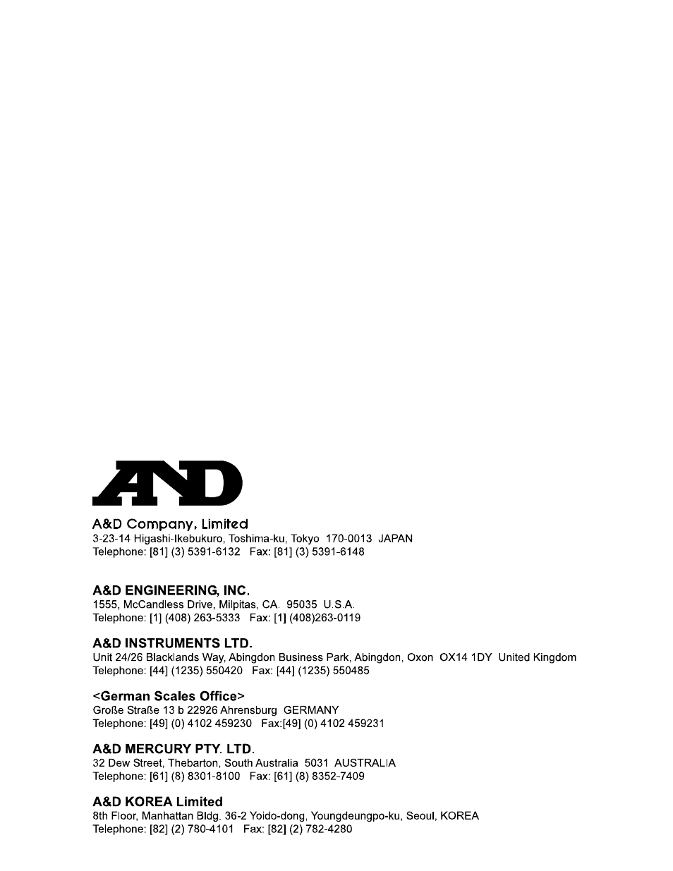 A&D Counting Scale HC-15Ki User Manual | Page 60 / 60