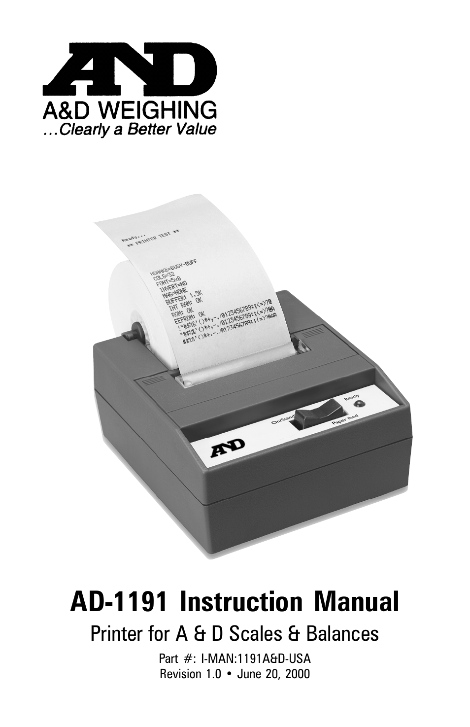 A&D 191 User Manual | 34 pages