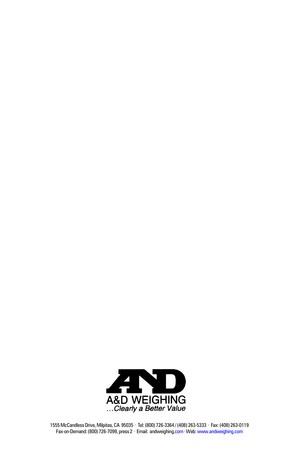 A&D 191 User Manual | Page 34 / 34