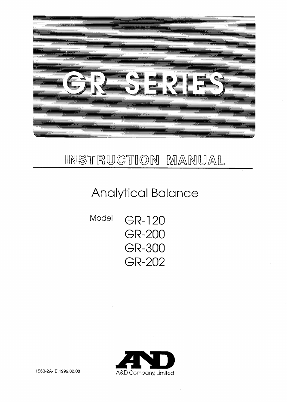 A&D GR Series GR-300 User Manual | 74 pages