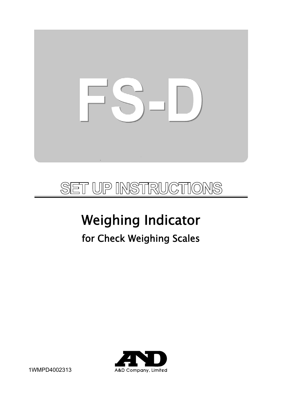 A&D FS-D User Manual | 24 pages