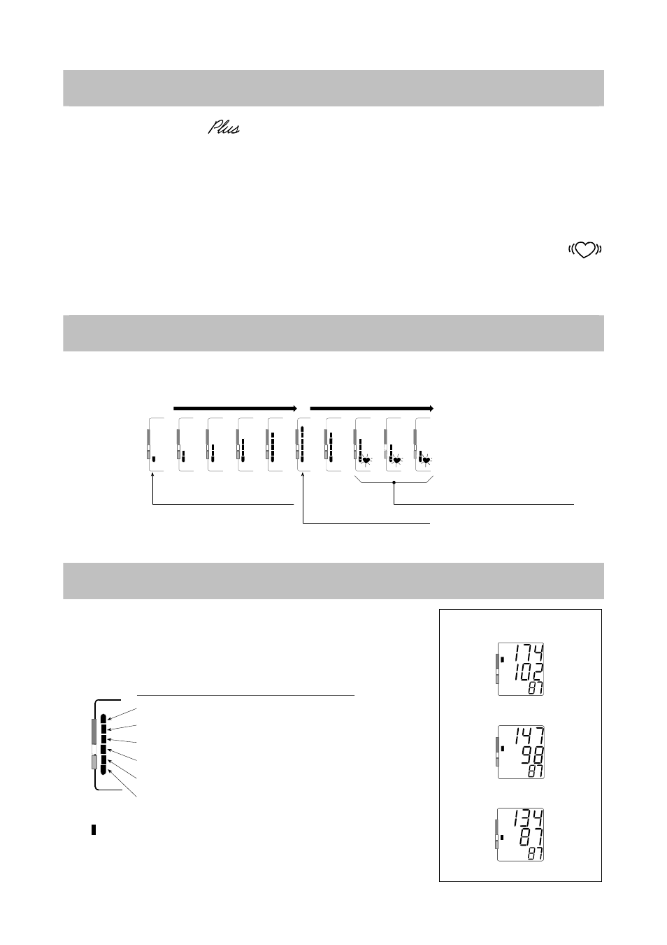 What is an irregular heartbeat, Pressure bar indicator, Who classification indicator | Example | A&D UA-767 30 User Manual | Page 11 / 15