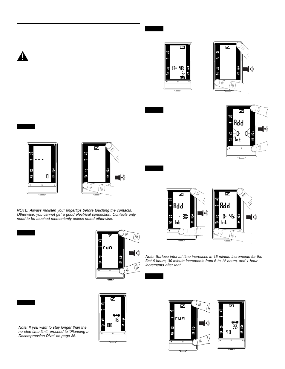 Pre-dive plan mode, Overview, Activation from ready-mode | Activation from surface mode | A&D 2 Plus User Manual | Page 8 / 10