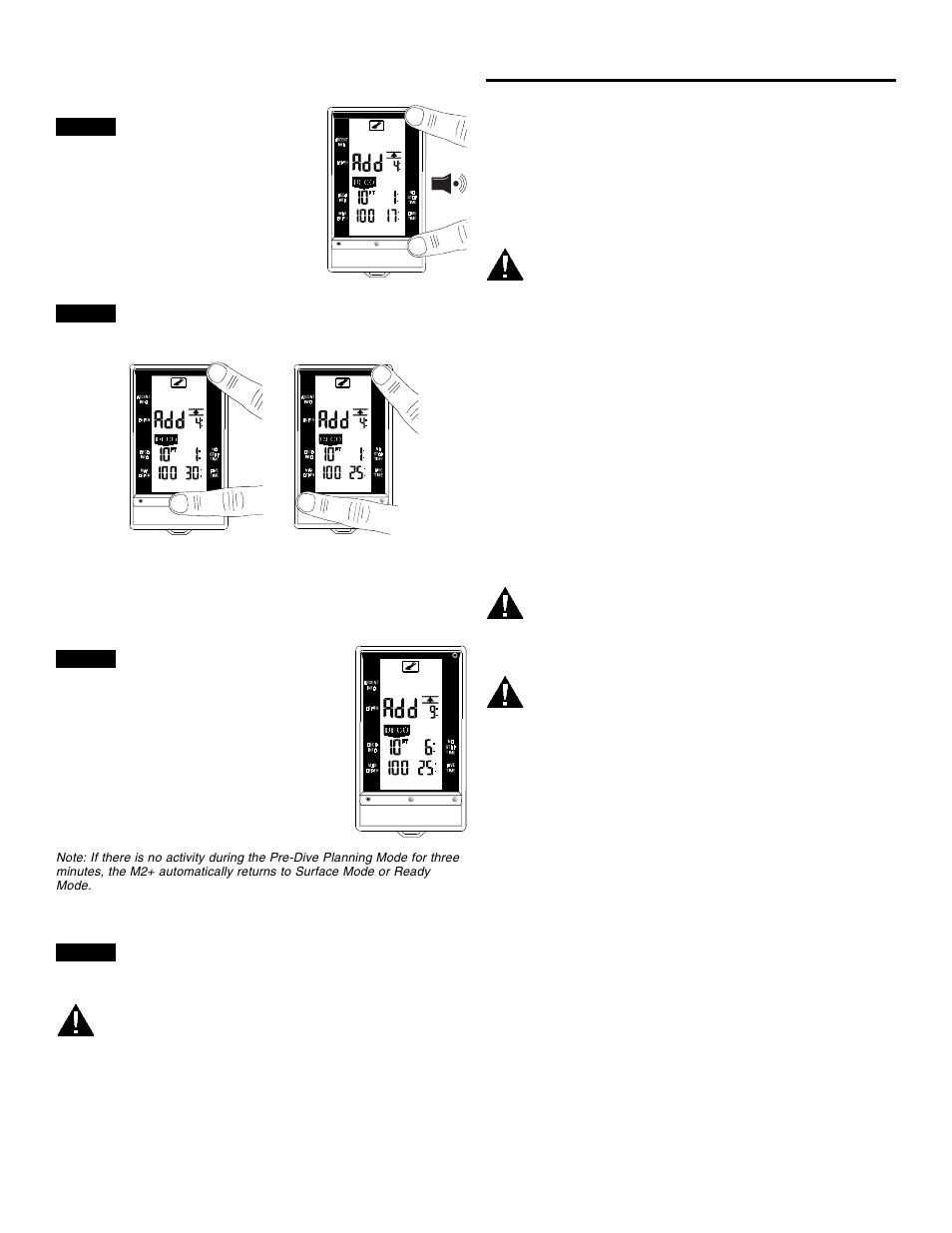 Planning a decompression dive, Overview, Care before the dive | Care during the dive, Care after the dive, Annual dealer inspections & factory service, Care and maintenance | A&D 2 Plus User Manual | Page 9 / 10
