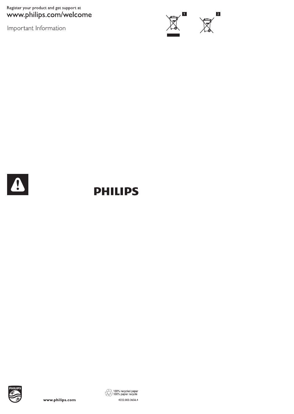 Philips PowerPro Active Beutelloser Staubsauger User Manual | 13 pages