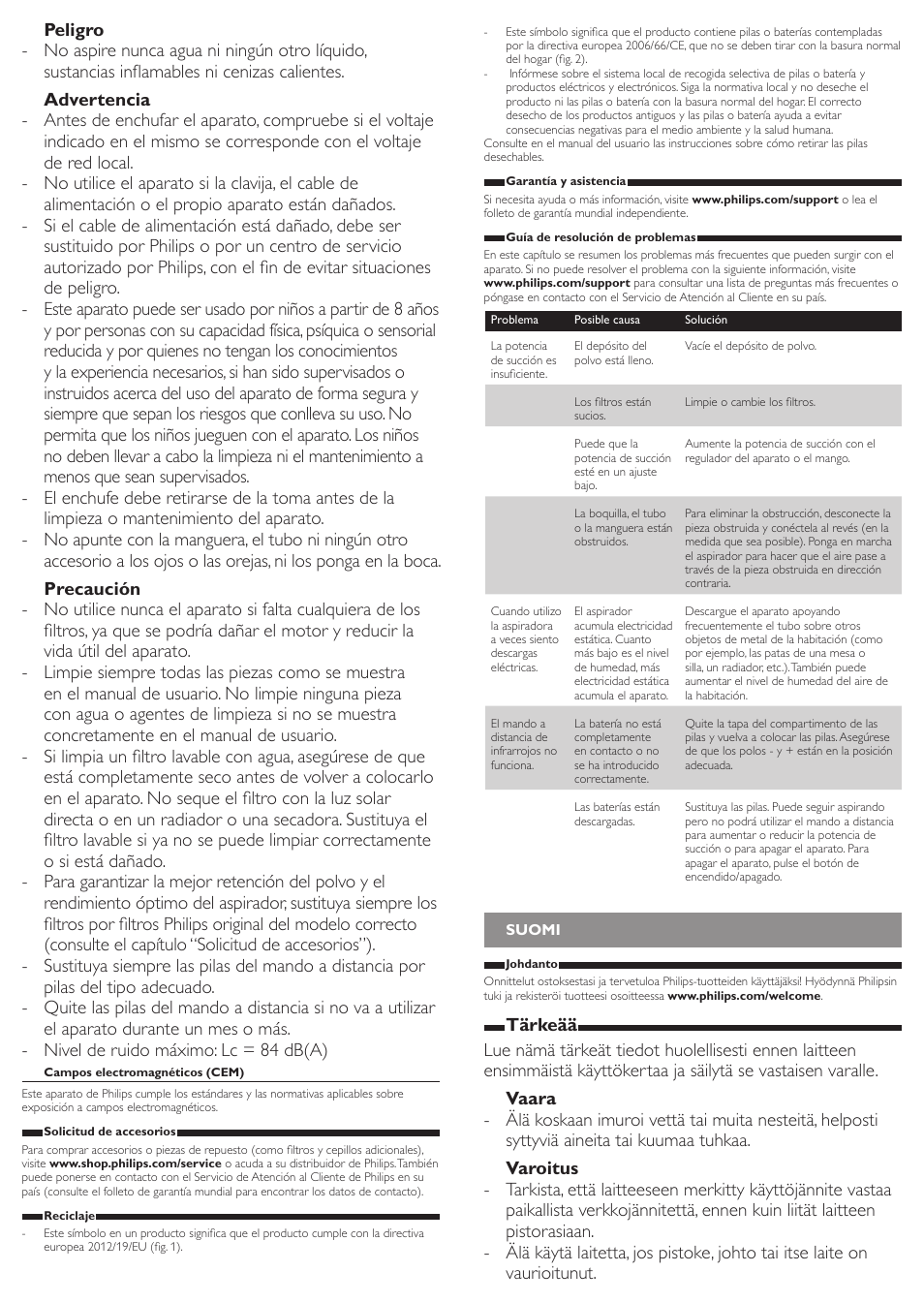 Philips PowerPro Active Beutelloser Staubsauger User Manual | Page 6 / 13