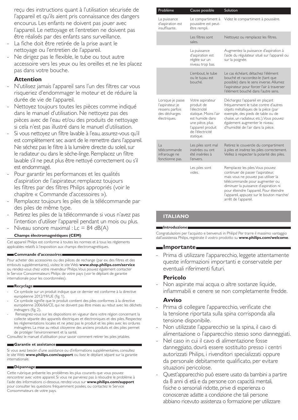 Philips PowerPro Active Beutelloser Staubsauger User Manual | Page 8 / 13