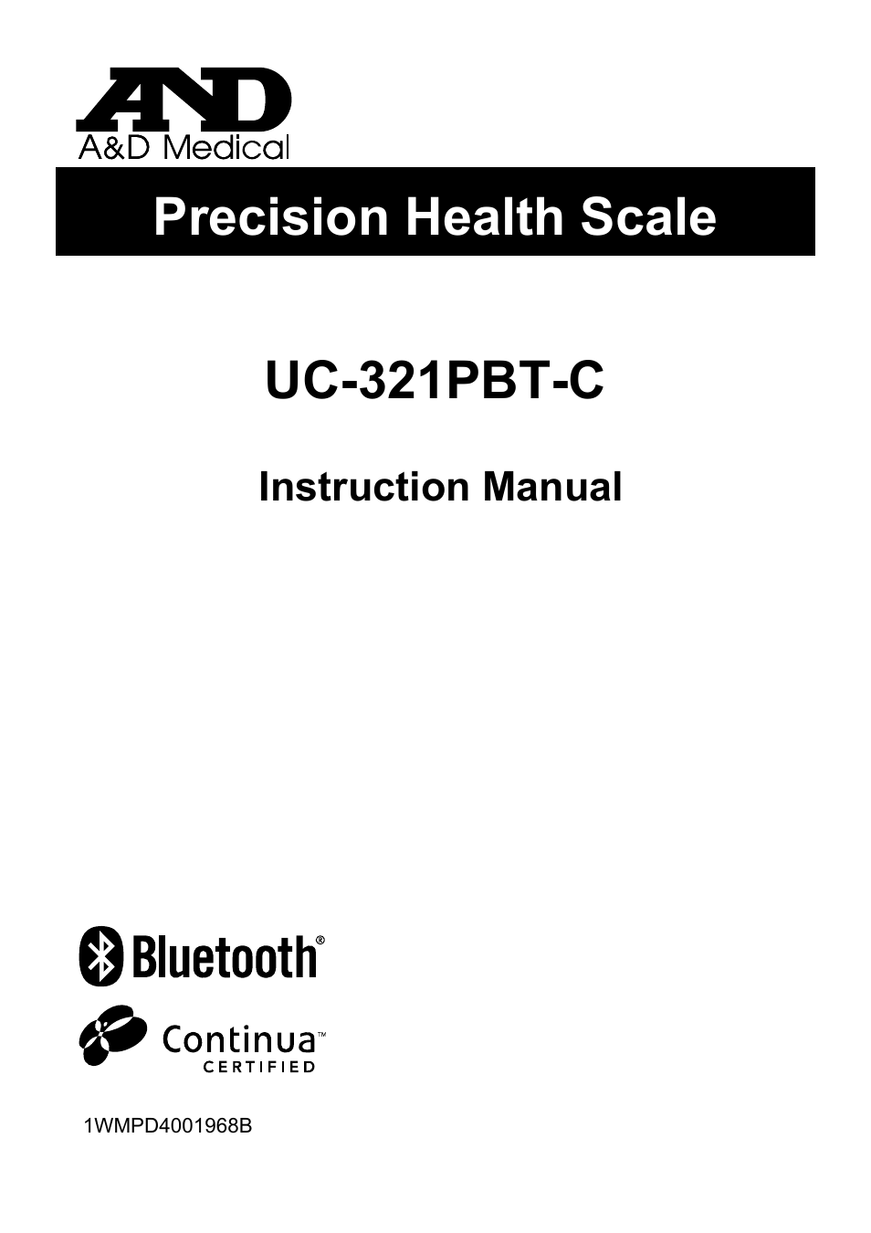 A&D Precision Health Scale UC-321PBT-C User Manual | 12 pages