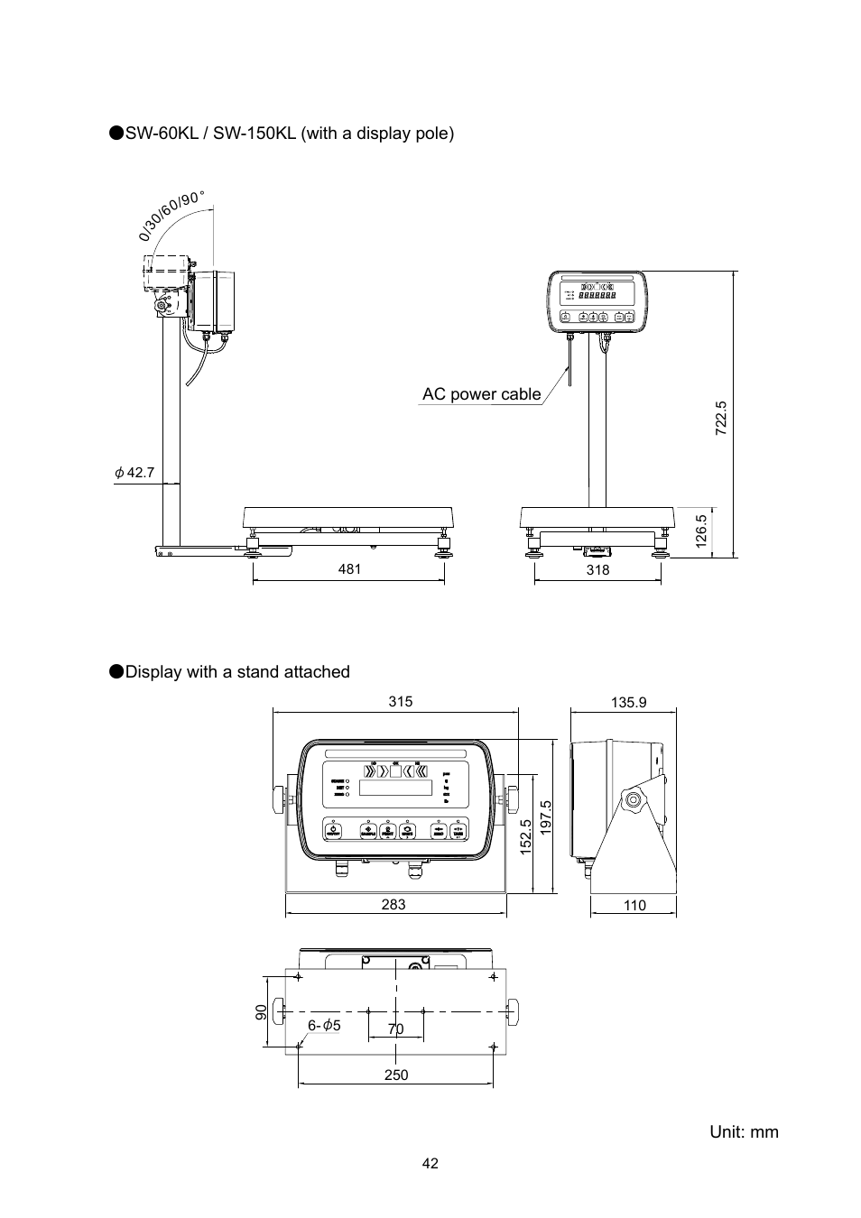 A&D Super Wash Down Scales SW-150KL User Manual | Page 44 / 46