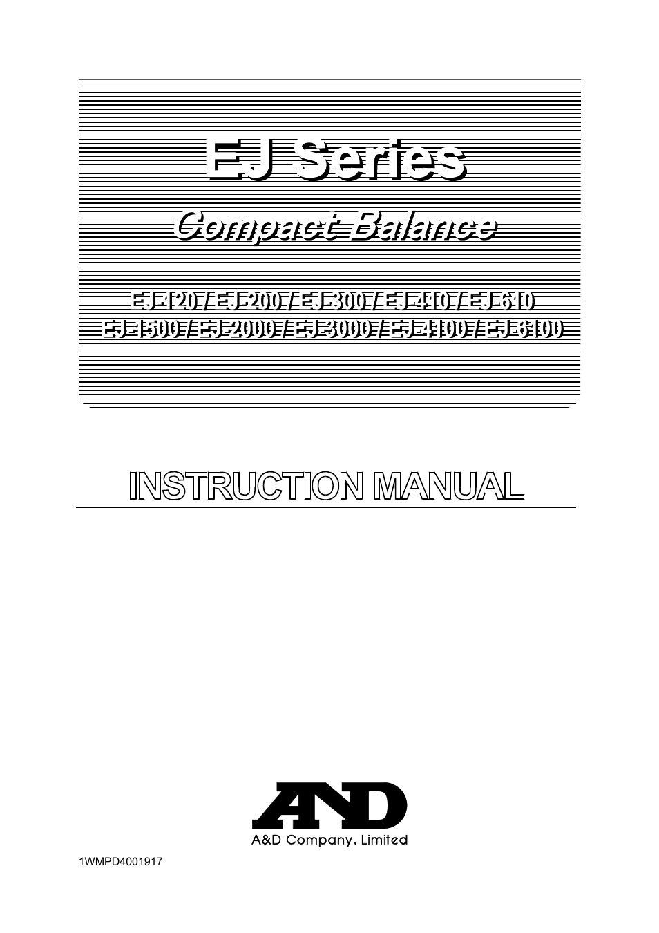 A&D Ej Series Compact Balance EJ-2000 User Manual | 42 pages