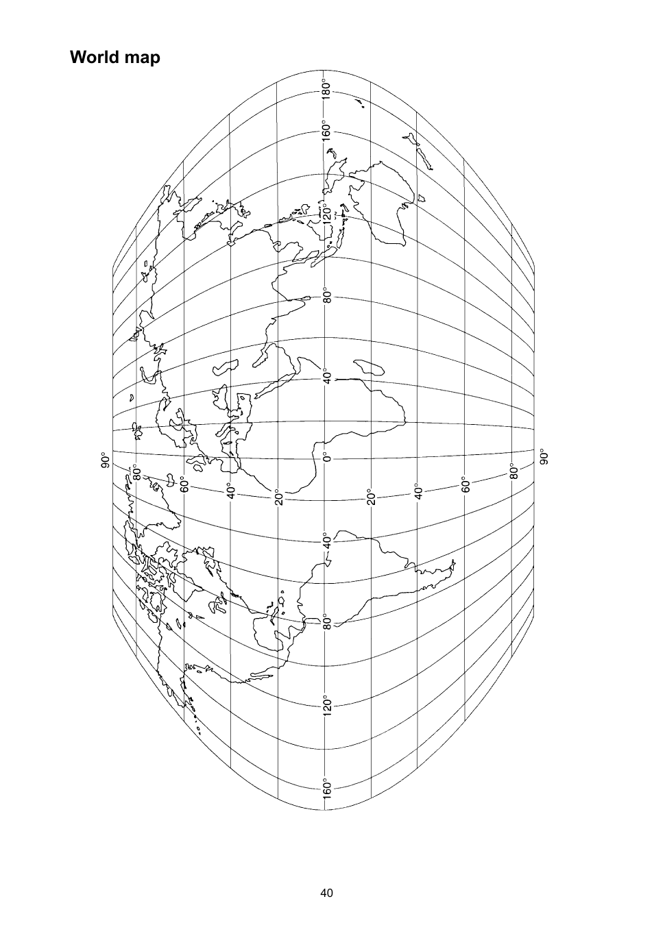 World map | A&D Ej Series Compact Balance EJ-2000 User Manual | Page 42 / 42