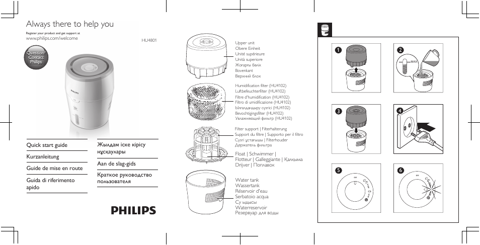 Philips Luftbefeuchter User Manual | 2 pages