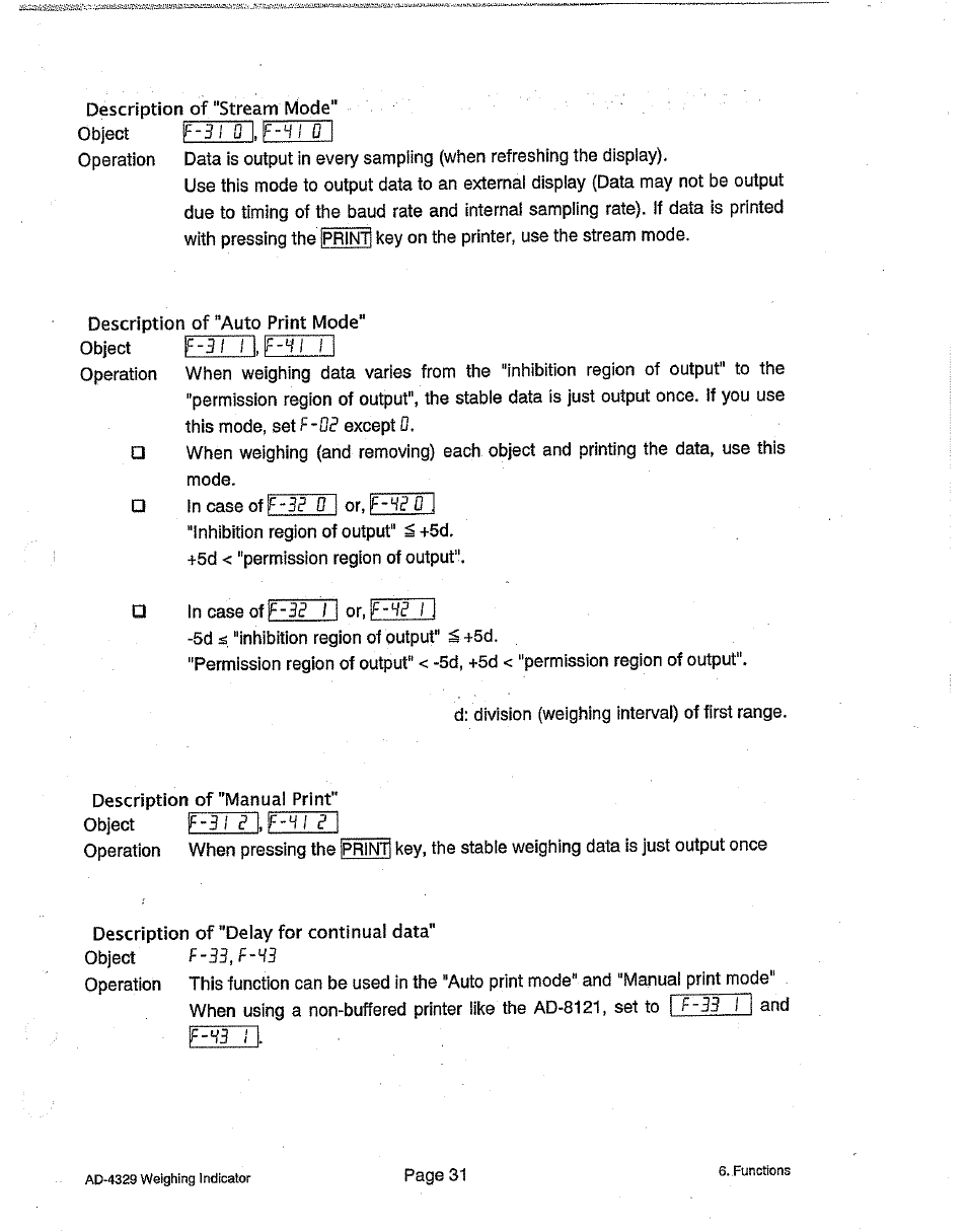 A&D Weighing Indicator AD-4329 User Manual | Page 33 / 56