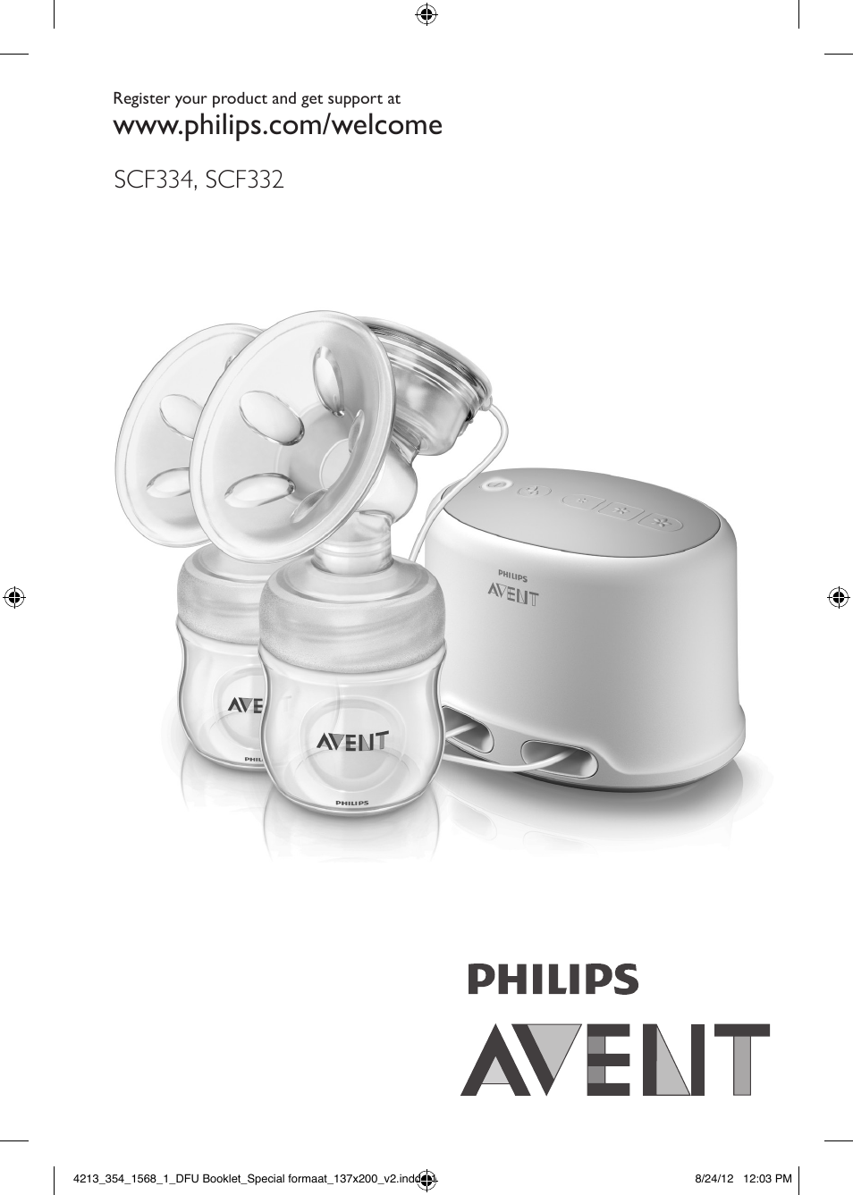 Philips AVENT Elektrische Doppel-Milchpumpe für Ihren Komfort User Manual | 112 pages