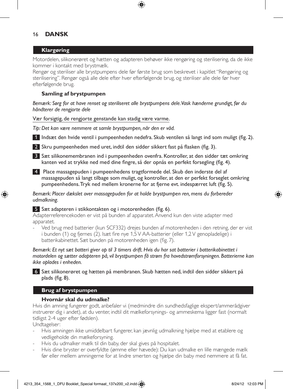 Philips AVENT Elektrische Doppel-Milchpumpe für Ihren Komfort User Manual | Page 16 / 112