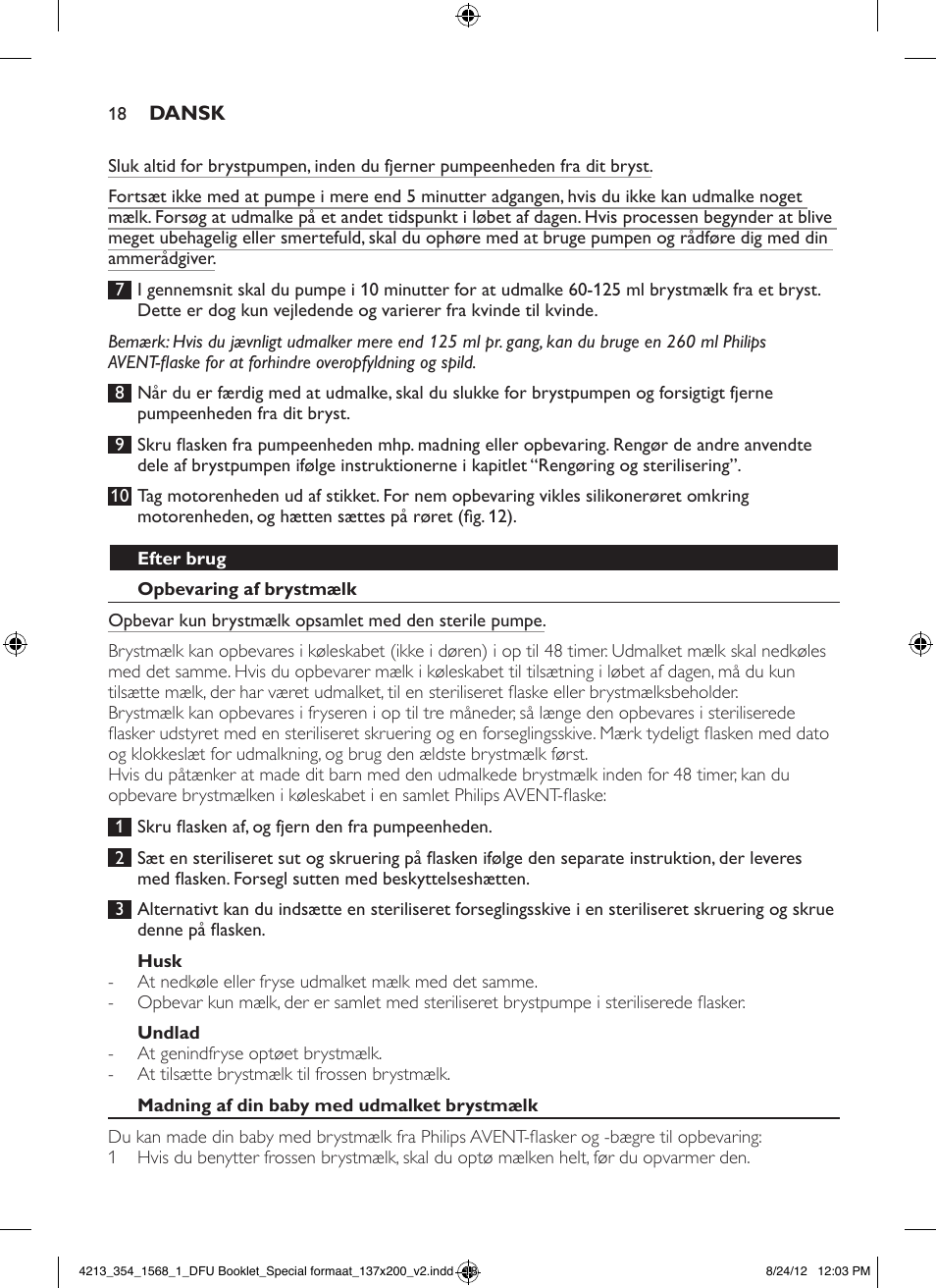 Philips AVENT Elektrische Doppel-Milchpumpe für Ihren Komfort User Manual | Page 18 / 112