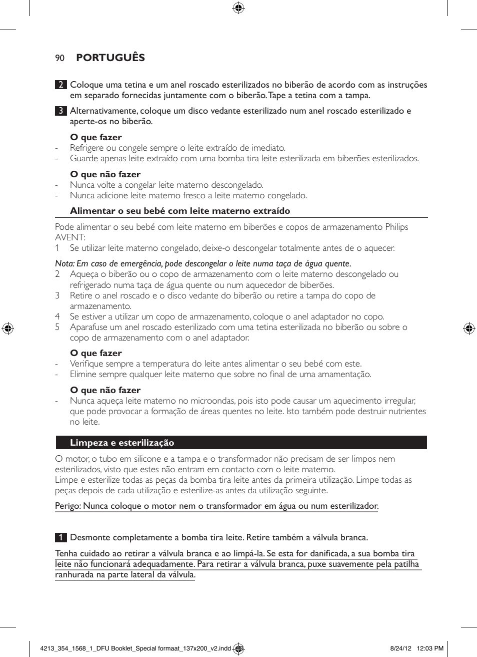 Philips AVENT Elektrische Doppel-Milchpumpe für Ihren Komfort User Manual | Page 90 / 112