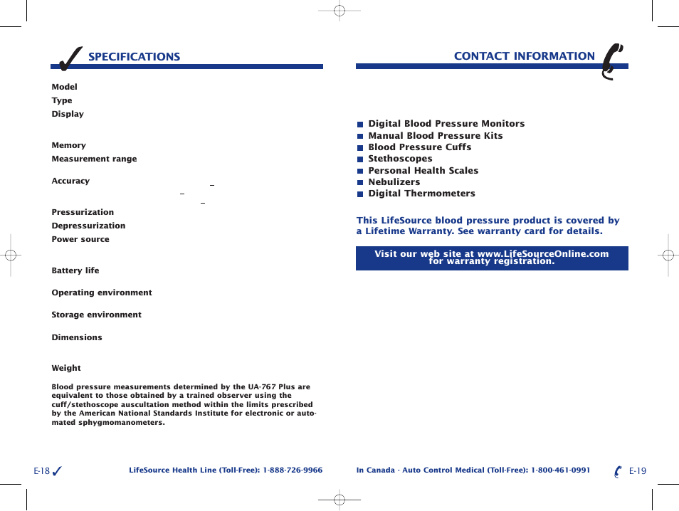 A&D Life Source Blood Pressure Monitor UA-767 Plus User Manual | Page 12 / 43