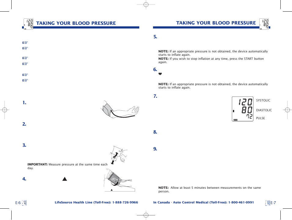 A&D Life Source Blood Pressure Monitor UA-767 Plus User Manual | Page 6 / 43