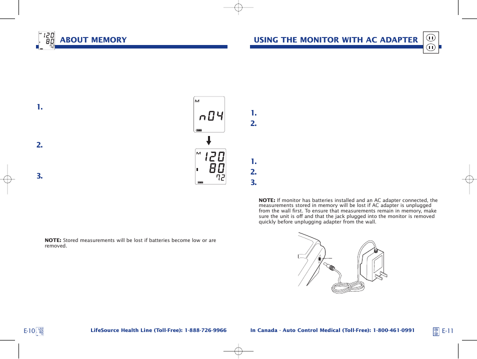 A&D Life Source Blood Pressure Monitor UA-767 Plus User Manual | Page 8 / 43