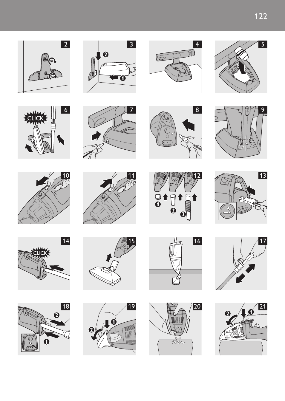 Philips MiniVac Handstaubsauger User Manual | Page 122 / 124
