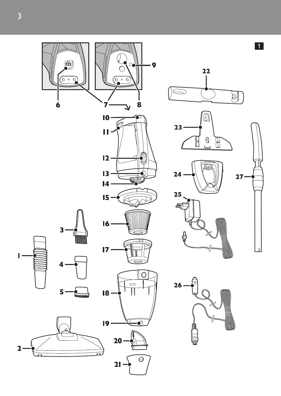 Philips MiniVac Handstaubsauger User Manual | Page 3 / 124