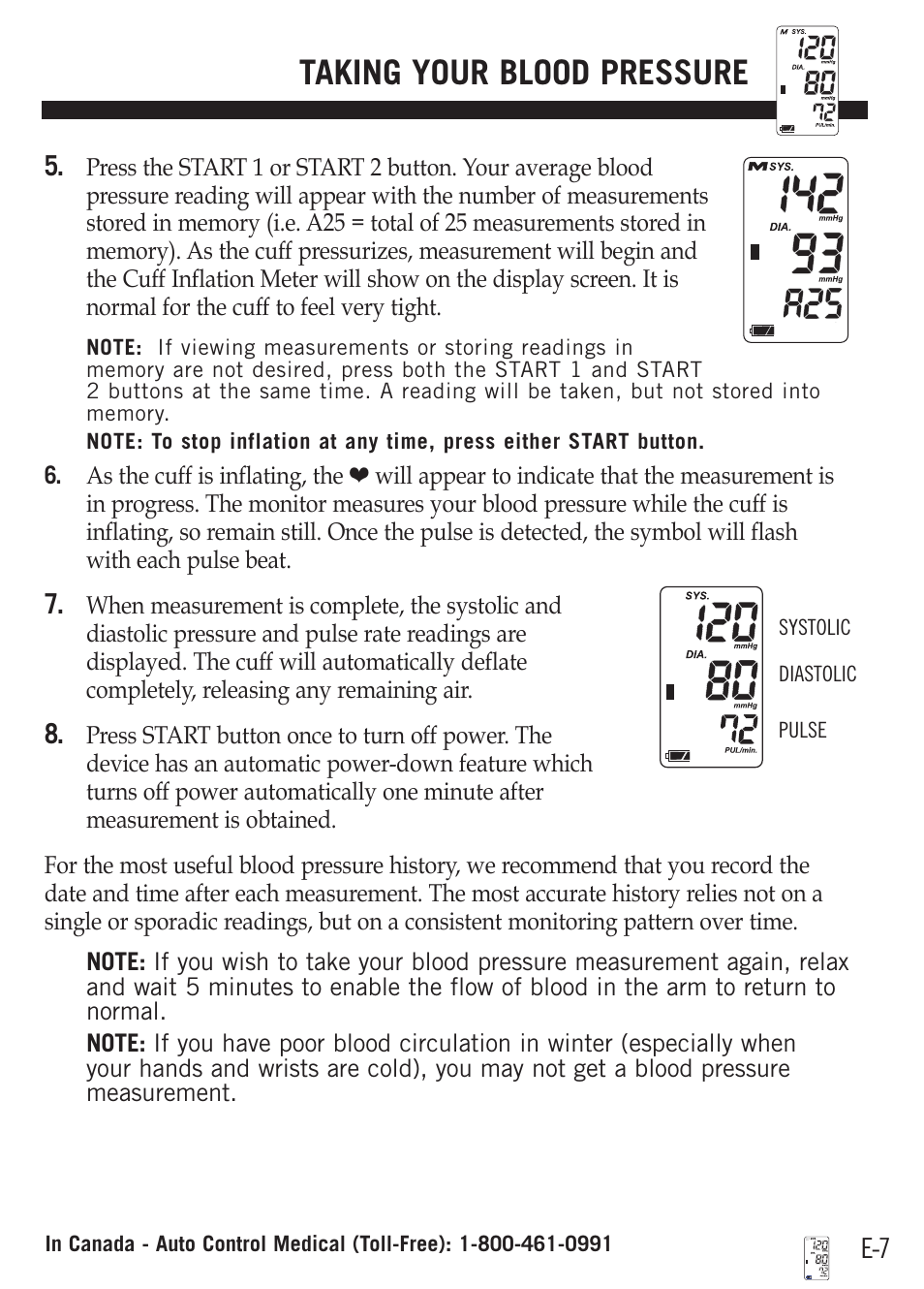 Taking your blood pressure | A&D Dual Memory Wrist Blood Pressure Monitor UB-512 User Manual | Page 11 / 23