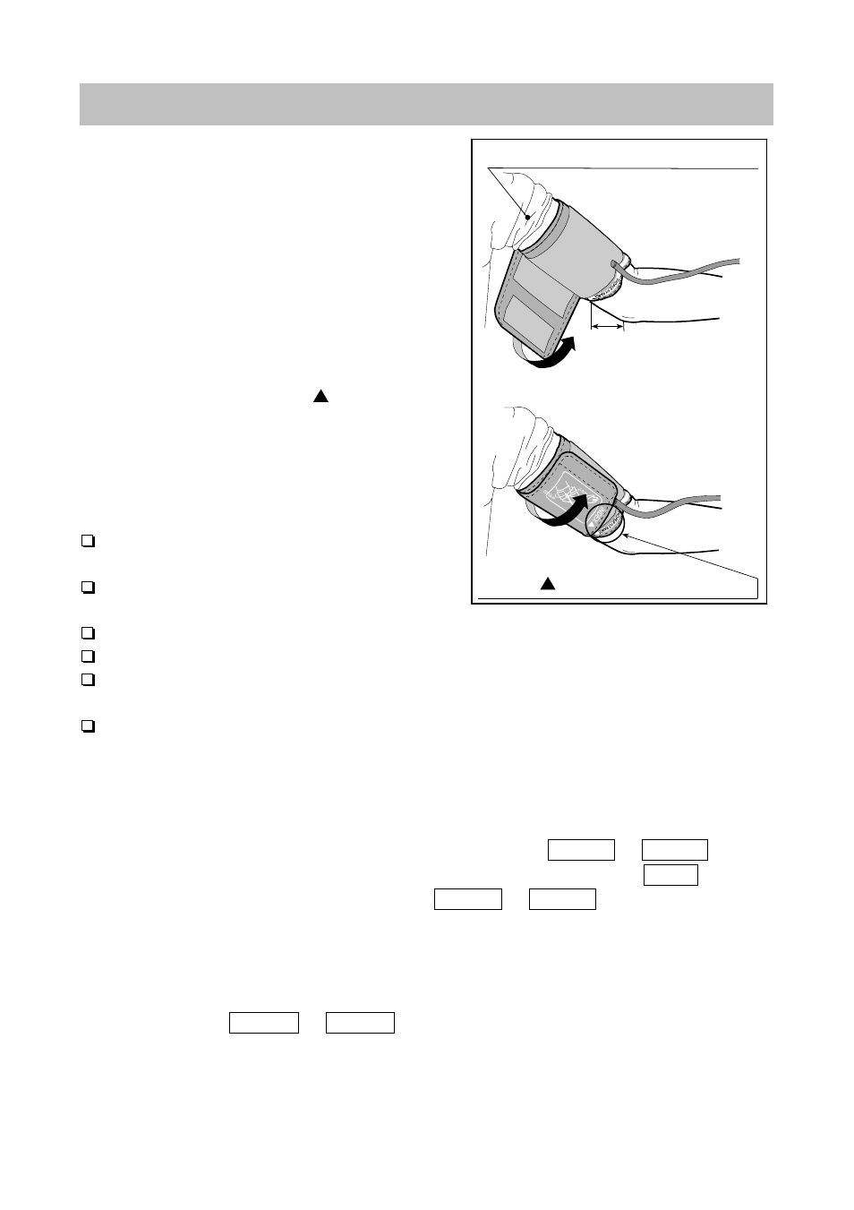 Using the monitor, Attaching the arm cuff, How to take proper measurements | Measurement (operation), After measurement, Constriction of the upper arm | A&D UA-774 User Manual | Page 8 / 16