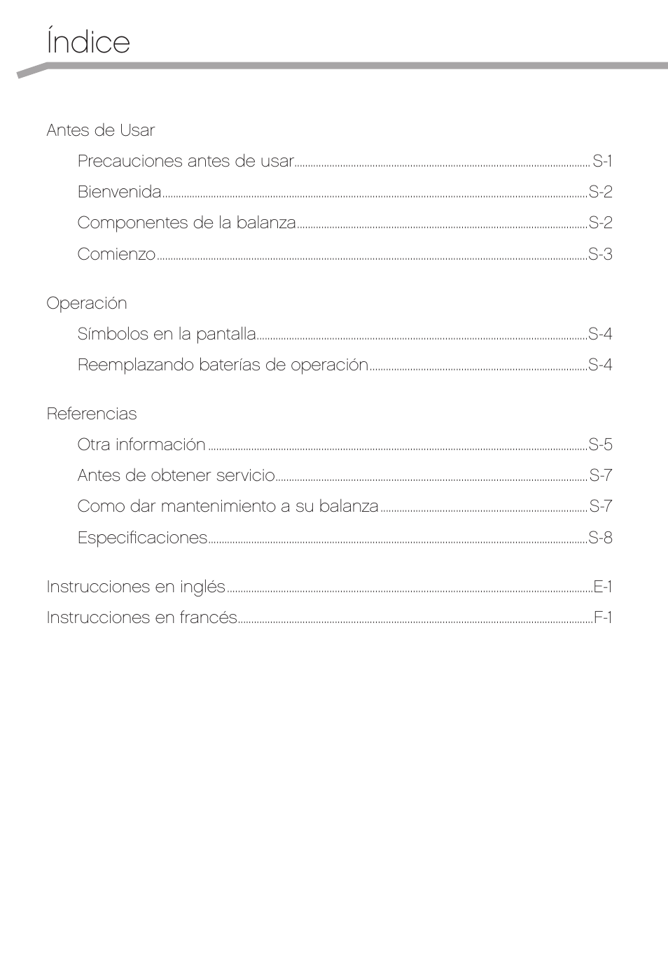 Índice | A&D Precision Scale UC-324THW User Manual | Page 24 / 36