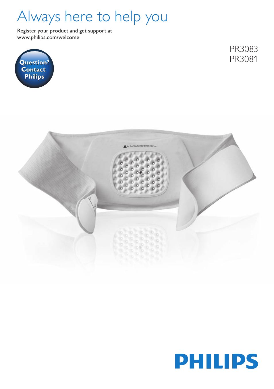 Philips BlueTouch-Rückenband unterer Rücken L-XL User Manual | 30 pages