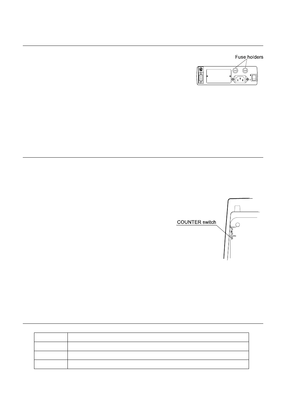 2 replacing the fuses, 3 checking the counter, Displaying the counter | Resetting the counter, 4 error codes | A&D Automatic Blood Pressure Monitor TM-2655P User Manual | Page 26 / 30