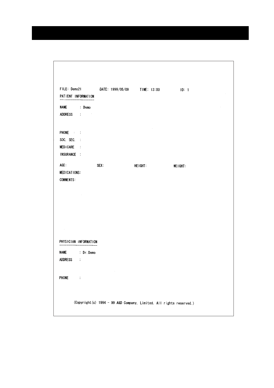 Printout examples | A&D TM-2430-13 User Manual | Page 54 / 69