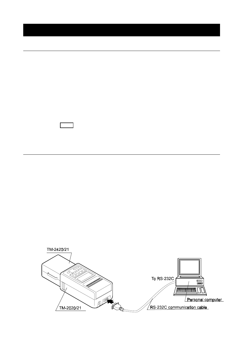 Operating procedure, Getting started, Communication between the monitor and the software | Connecting the tm-2420/tm-2421 to the computer, 1 getting started, 2-1 connecting the tm-2420/tm-2421 to the computer | A&D TM-2430-13 User Manual | Page 7 / 69