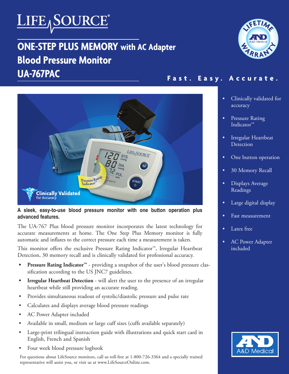 A&D One Step Plus Memory monitor TB:181A User Manual | 2 pages