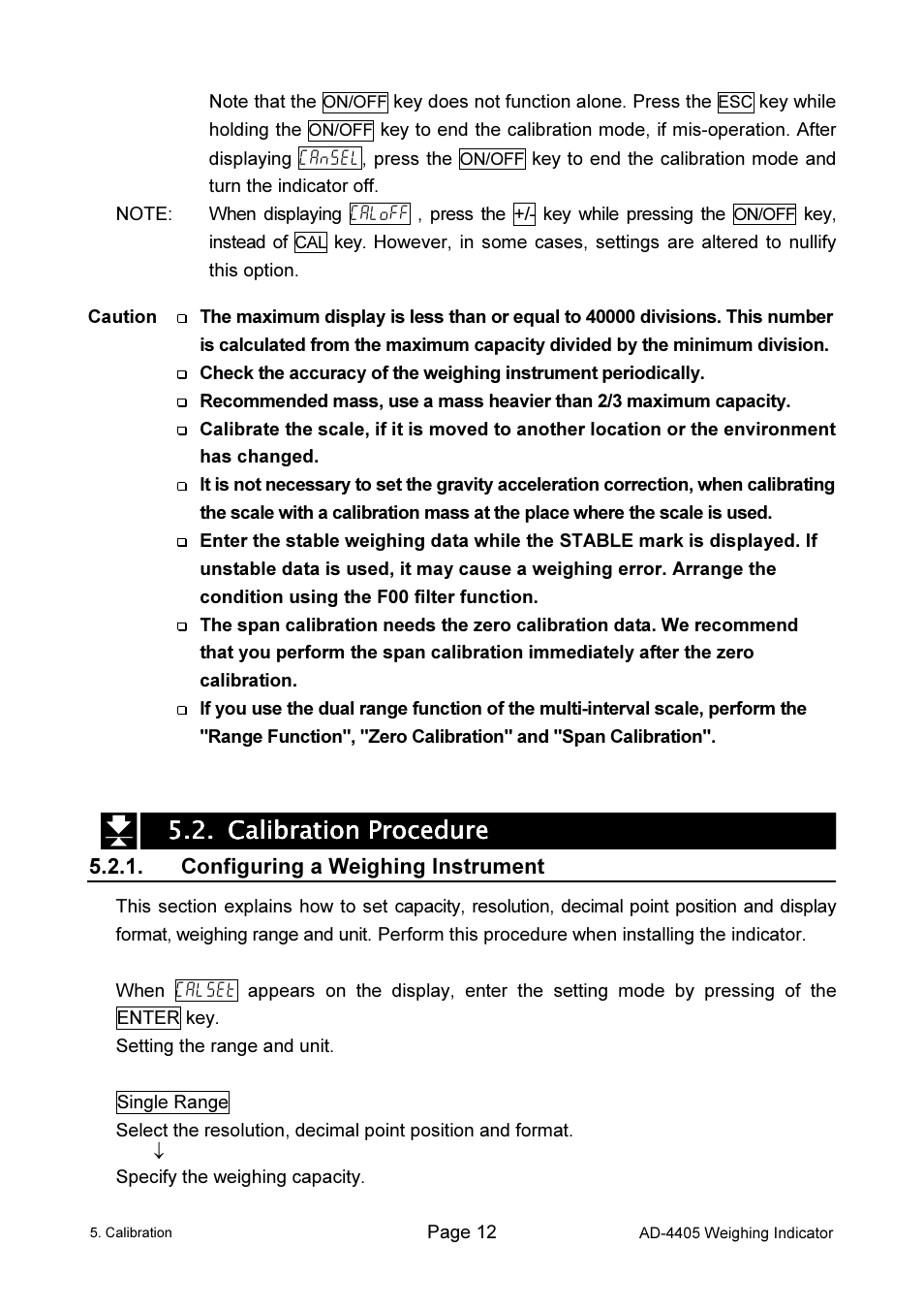 A&D Weighing Indicator AD-4405 User Manual | Page 14 / 80