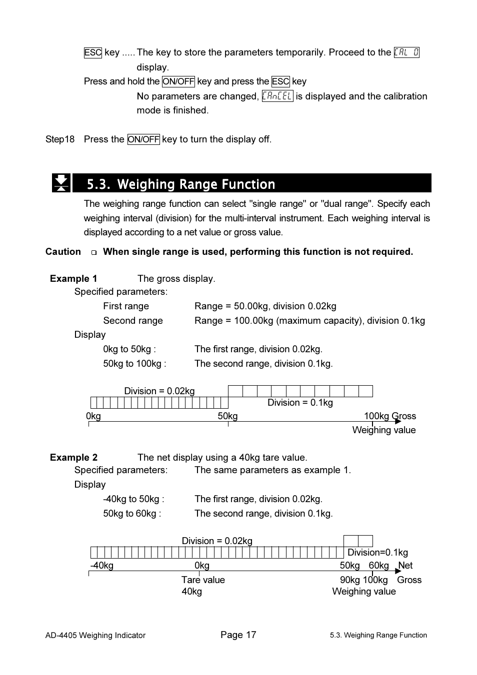 A&D Weighing Indicator AD-4405 User Manual | Page 19 / 80