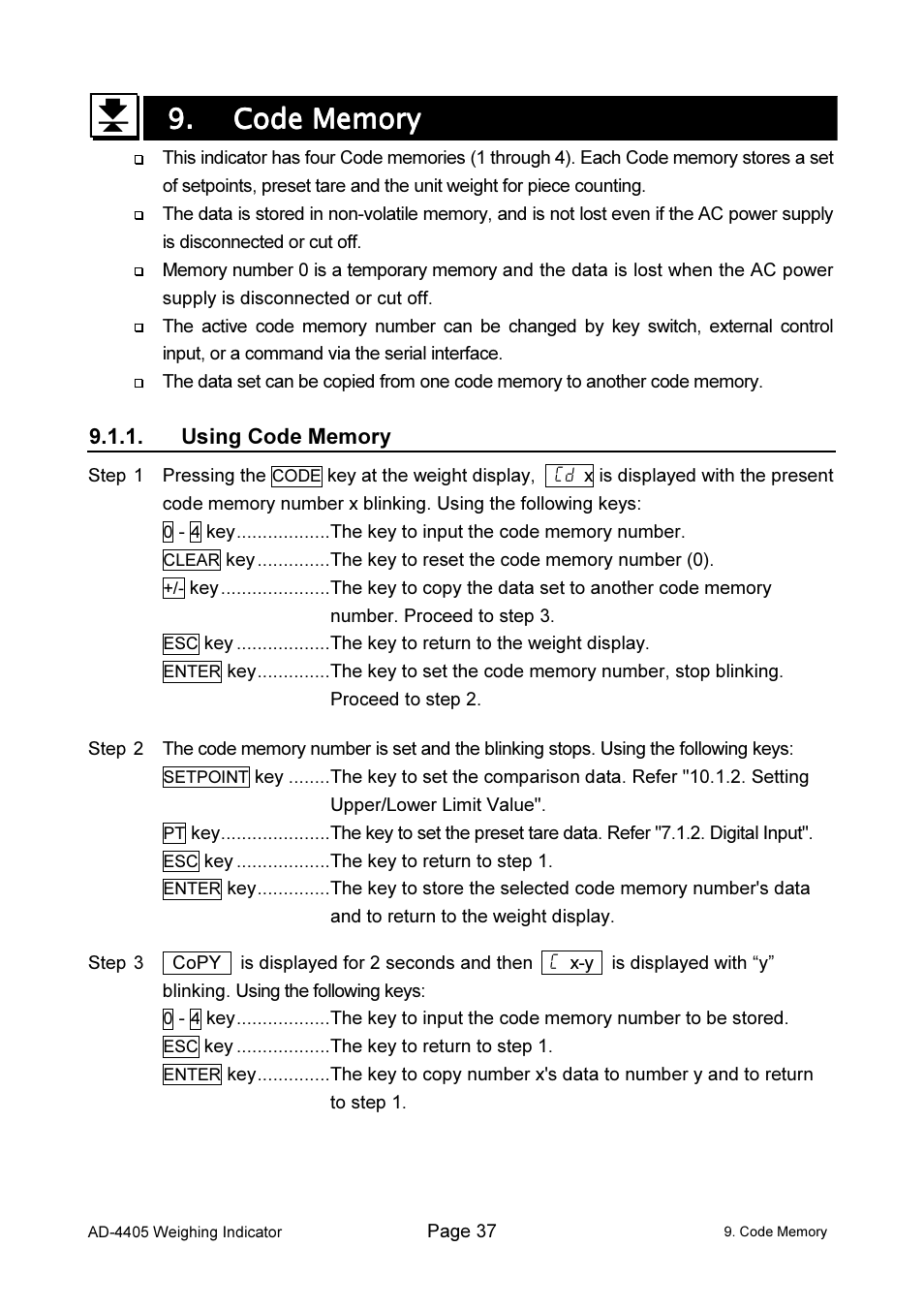 A&D Weighing Indicator AD-4405 User Manual | Page 39 / 80