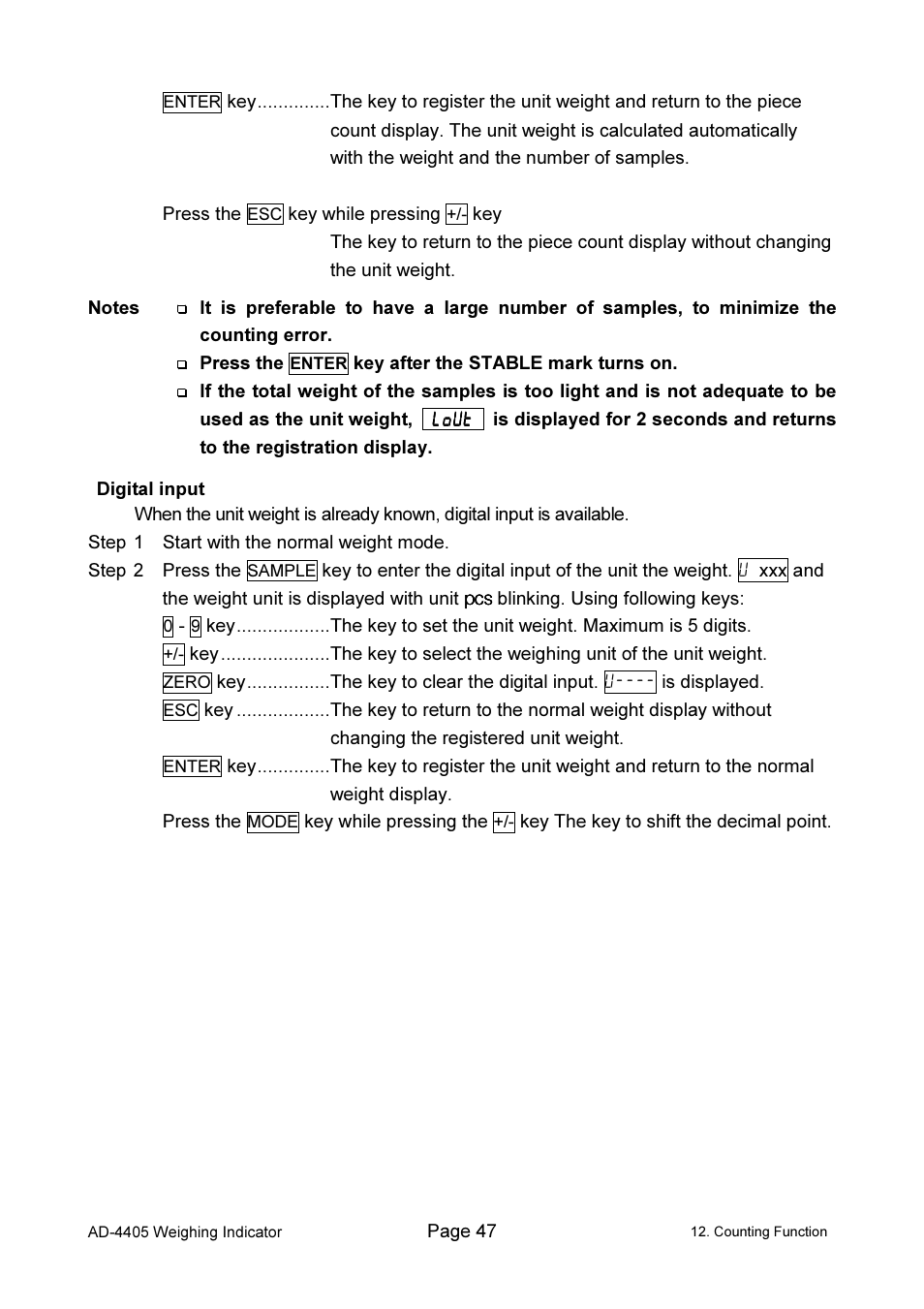 A&D Weighing Indicator AD-4405 User Manual | Page 49 / 80