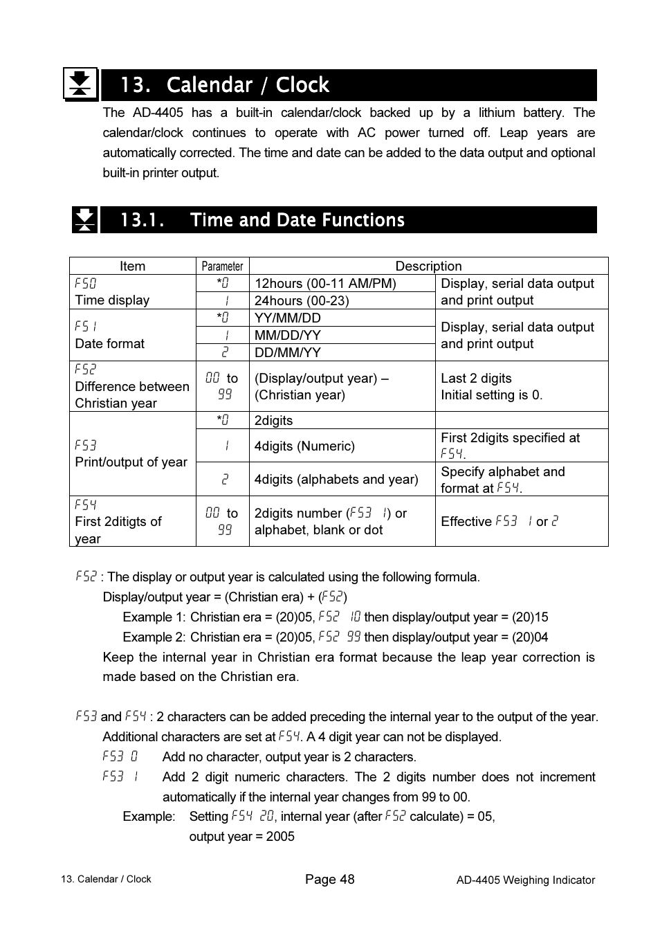 A&D Weighing Indicator AD-4405 User Manual | Page 50 / 80