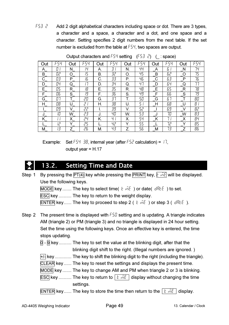 A&D Weighing Indicator AD-4405 User Manual | Page 51 / 80