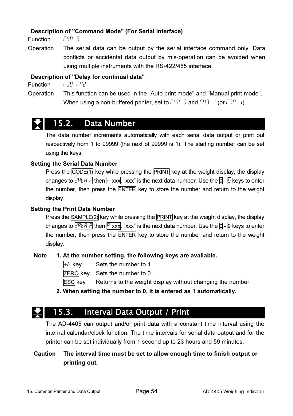 A&D Weighing Indicator AD-4405 User Manual | Page 56 / 80