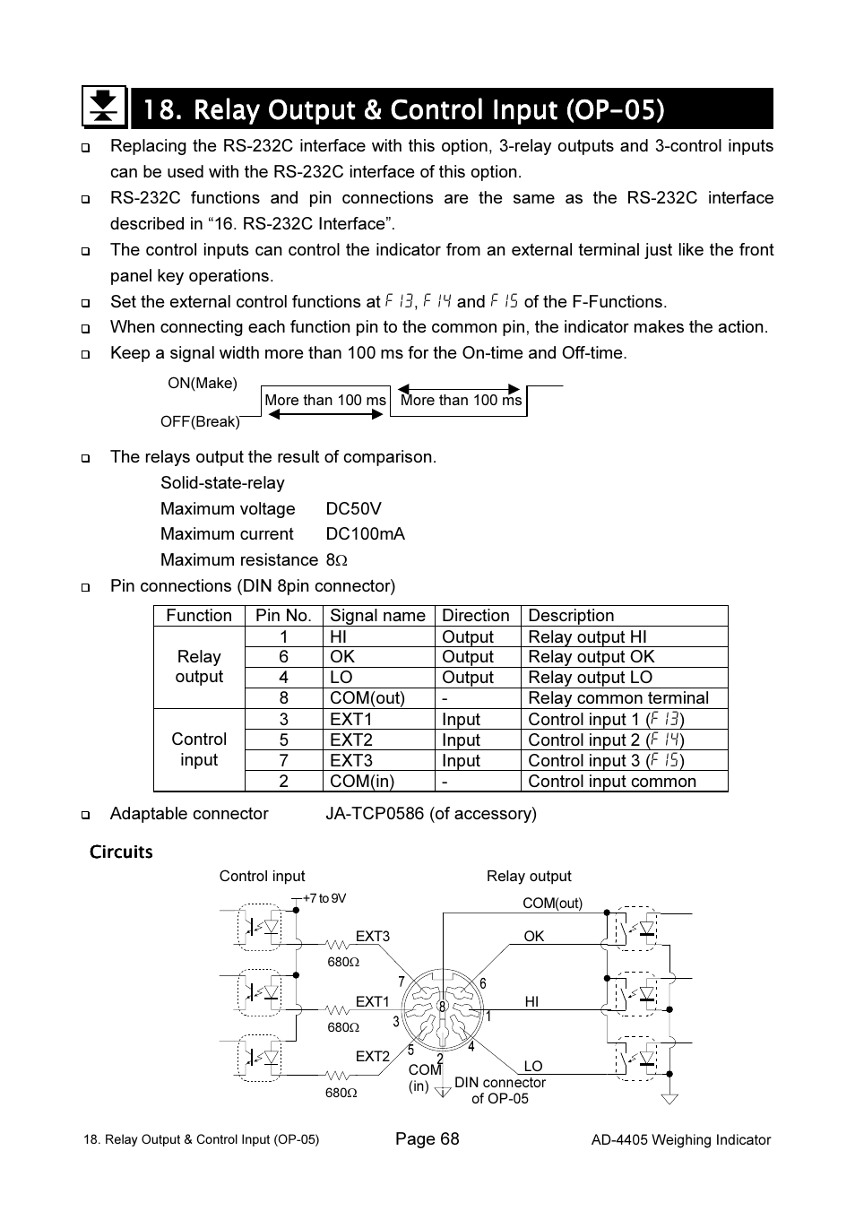 A&D Weighing Indicator AD-4405 User Manual | Page 70 / 80