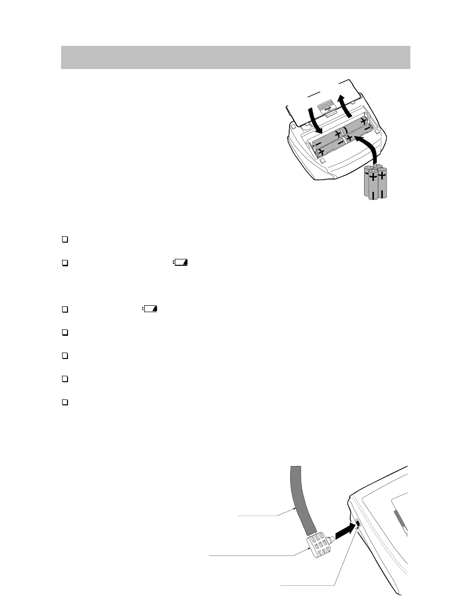 Utilisation de l’appareil, Mise en place / remplacement des piles, Branchement du tuyau d’air | A&D UA-767 User Manual | Page 19 / 52