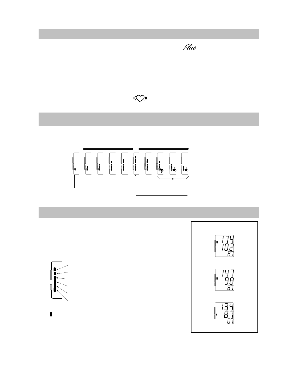 Indicateur du progrès de la pression, Indicateur de la classification suivant l’oms, Qu’est-ce qu’une frequence cardiaque irrégulière | Exemple | A&D UA-767 User Manual | Page 23 / 52