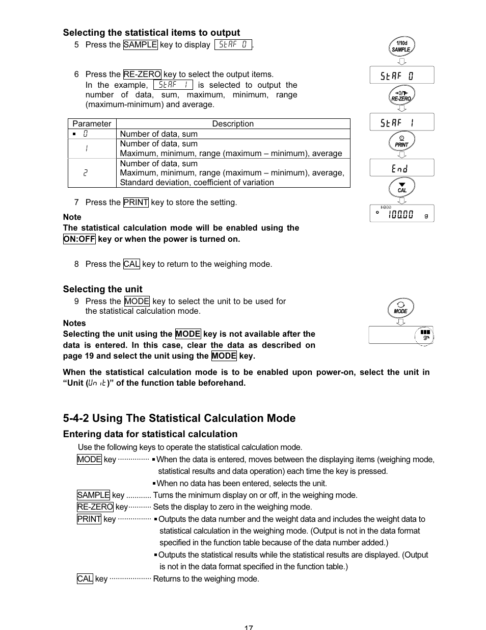 4-2 using the statistical calculation mode | A&D FX-i SERIES User Manual | Page 19 / 72